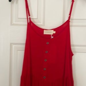 Red Comfy Rayon Dress